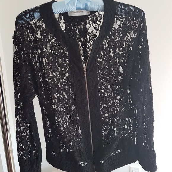 Zimmermann Jackets & Blazers - Zimmermann Black Lace Bomber Jacket NWOT